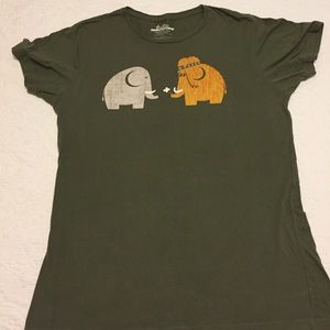 Threadless mammoths were hippies girly tee